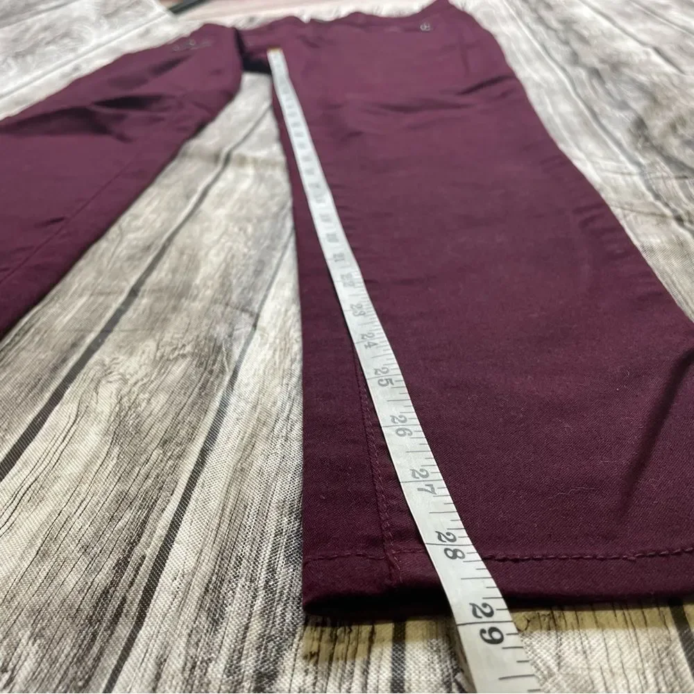 Love Fire Women’s Skinny Leg Chino Pants Burgundy Maroon Size 5 - Picture 11 of 11